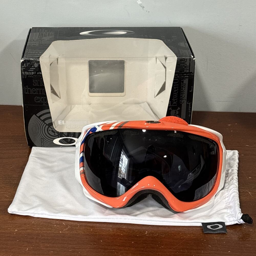 Oakley Elevate Snow Freedom Plaid Neon Fire Gray 2012 Ski Snowboard Goggles
